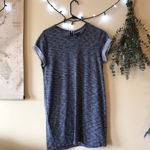 Blue thick cotton dress